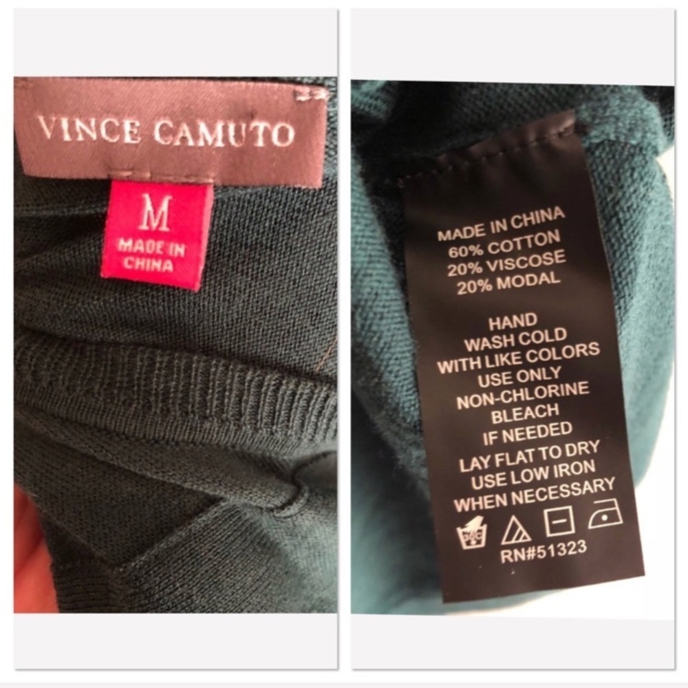 Vince Camuto hunter green fitted sweater M - Picture 6 of 8